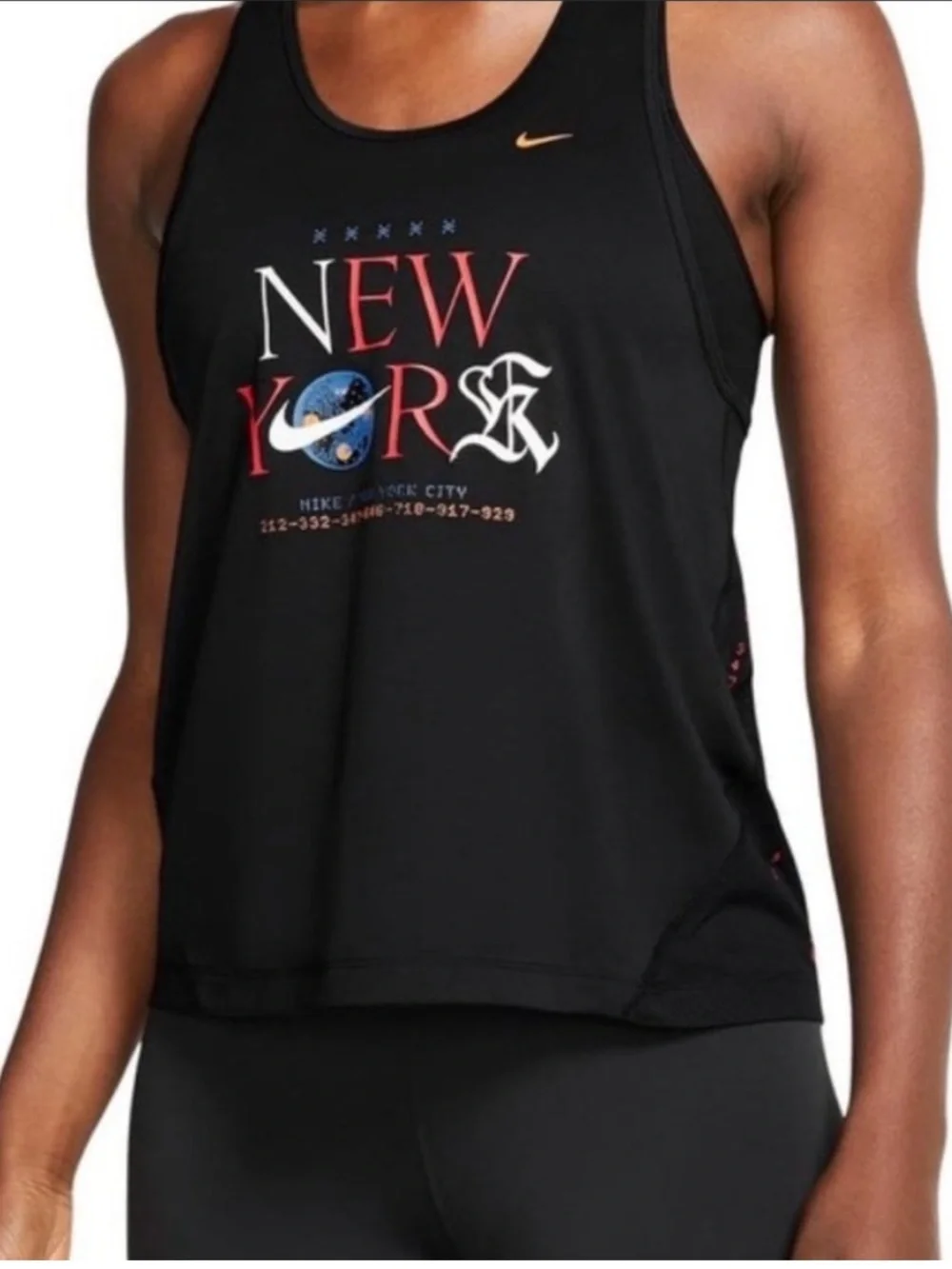 Nike Black 'New York' Graphic Racerback Tank